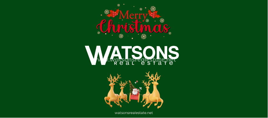 WATSONS REAL ESTATE, votre agence immobilière à La Marina Urbanisation, vous souhaite un joyeux Noël et une nouvelle année 2026 radieuse